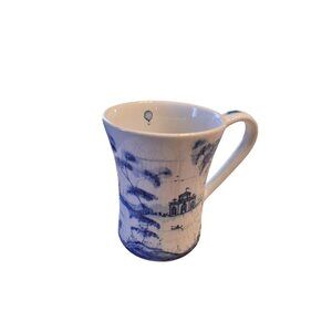 Juliska Country Estate Sporting mug Blue white hot air balloon